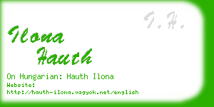 ilona hauth business card